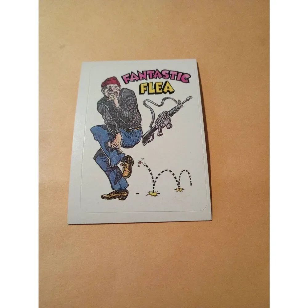 1983 General Mills Zero Hero Trading Card Sticker Vintage #42 Fantastic Flea